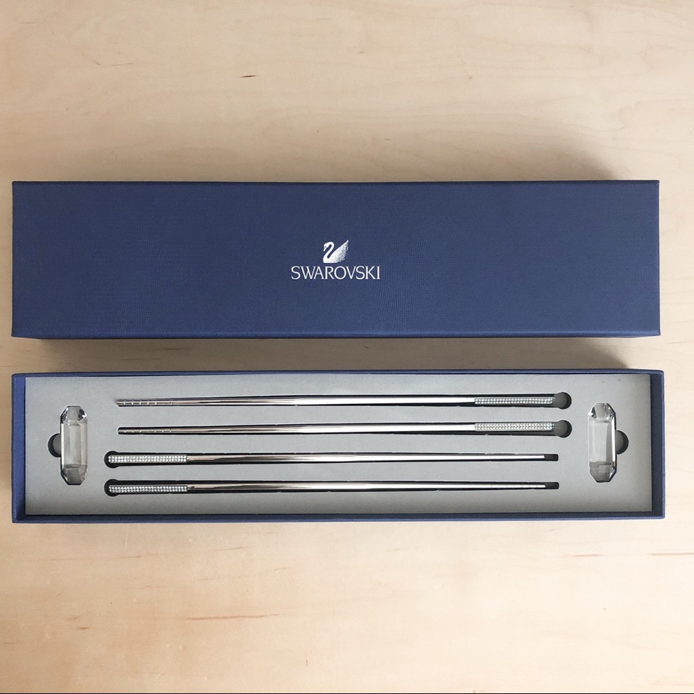 Swarovski Ambiray Crystal Chopsticks + Rest
